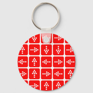 LED Arrow Square Red Keychain