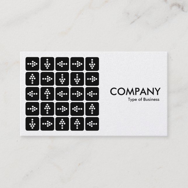 LED Arrows Square - White (Gold Card) Business Card (Front)