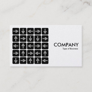 LED Arrows Square - White (Platinum Card) Business Card