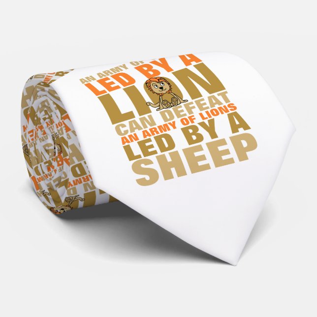 Led By A Lion Neck Tie (Rolled)