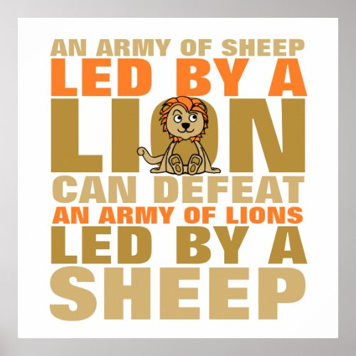 Led By A Lion Poster