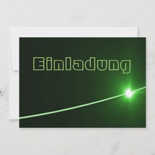 LED green Custom Invitation