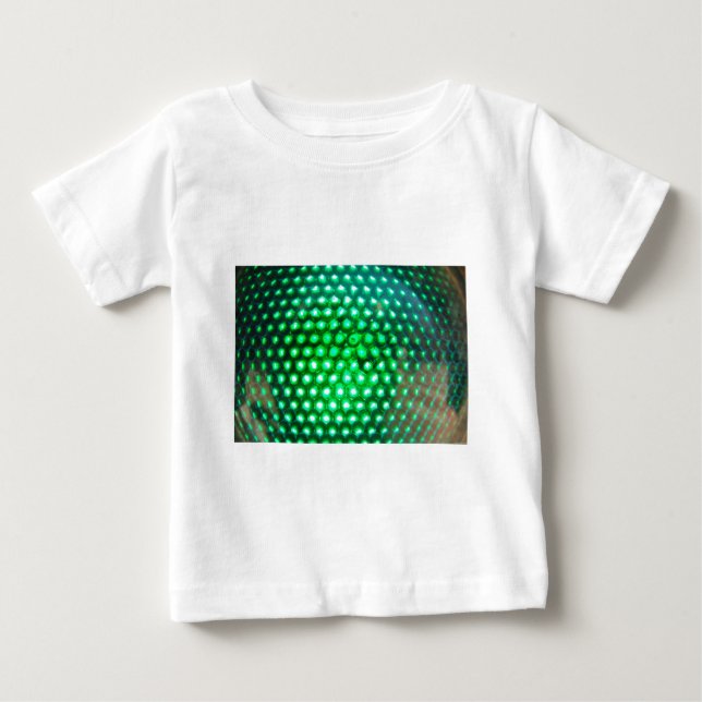 LED-green-lights948 DISCO BALL GREEN NEON LIGHTS F Baby T-Shirt (Front)