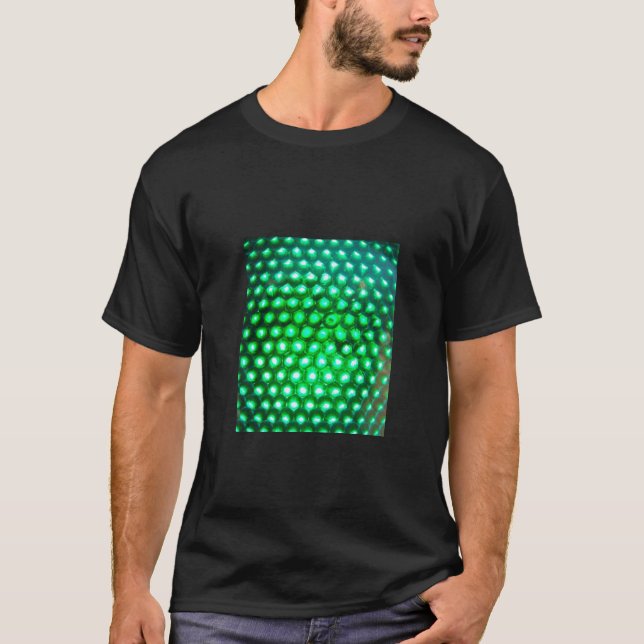 LED-green-lights948 DISCO BALL GREEN NEON LIGHTS F T-Shirt (Front)