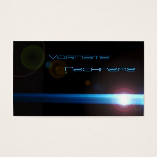 Customizable LED lens Business Card Templates