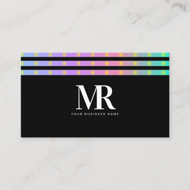 Led Light Strips Lighting Business Branding Card (Front)