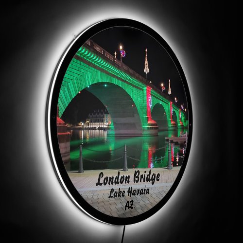 LED lighted signs of the London Bridge