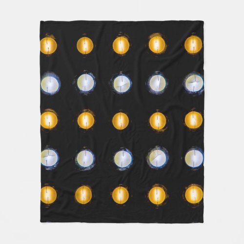 LED lights closeup abstract background Fleece Blanket