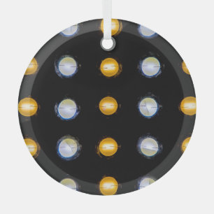 LED lights, closeup abstract background. Glass Ornament