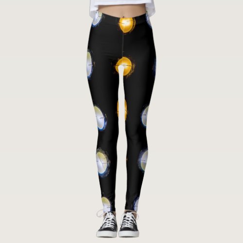 LED lights closeup abstract background Leggings
