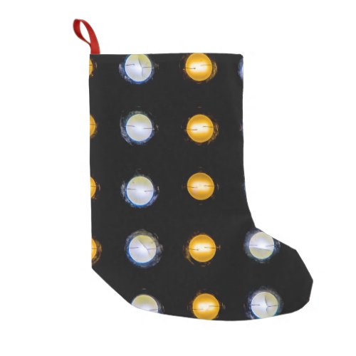 LED lights closeup abstract background Small Christmas Stocking