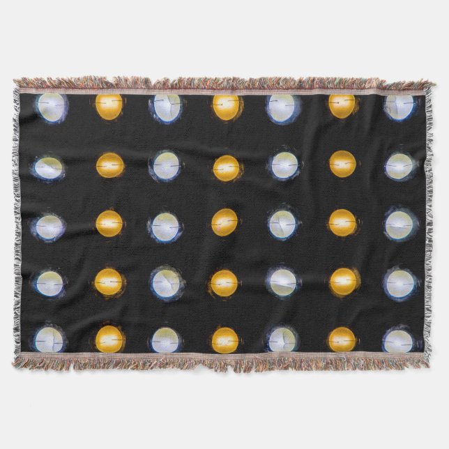 LED lights, closeup abstract background. Throw Blanket (Front)