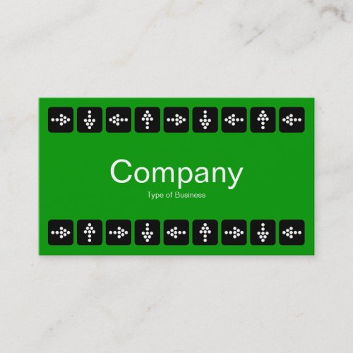 LED Style Arrows _ Green and Gray Business Card