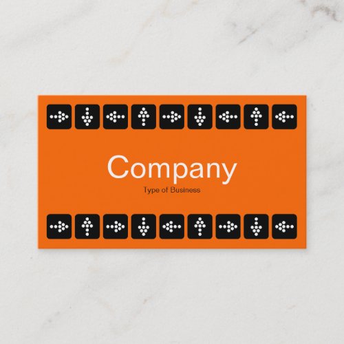 LED Style Arrows _ Orange and Gray Business Card