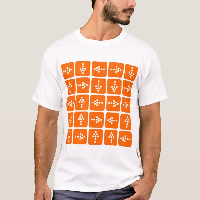 LED Style Arrows - Orange T-Shirt (Front)