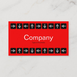 LED Style Arrows - Red and Gray Business Card