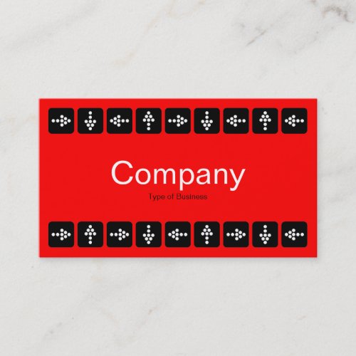 LED Style Arrows _ Red and Gray Business Card