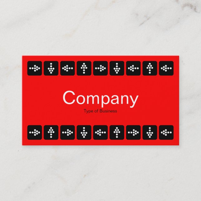 LED Style Arrows - Red and Gray Business Card (Front)