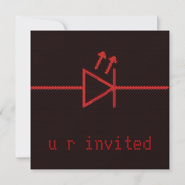 LED Symbol Shindig Invitation (Front)