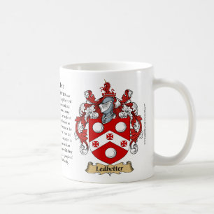 Ledbetter, the Origin, the Meaning and the Crest Coffee Mug