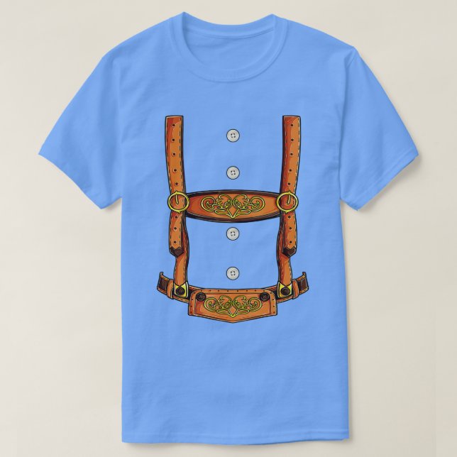 Lederhosen Costume  Oktoberfest Men German Beer Fe T-Shirt (Design Front)