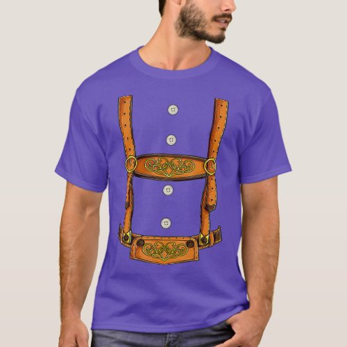 Lederhosen Costume  Oktoberfest Men German Beer T_Shirt