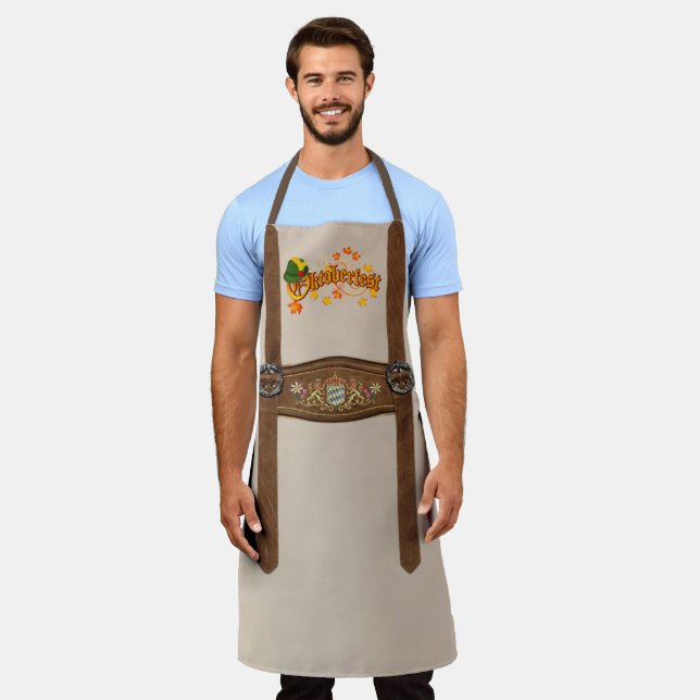 Lederhosen German and Oktoberfest Apron (Worn)
