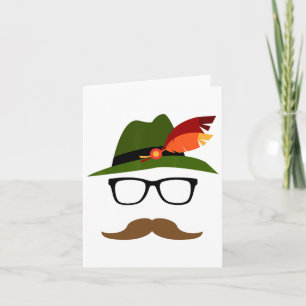 Lederhosen German Face Gles Halloween Costume Card