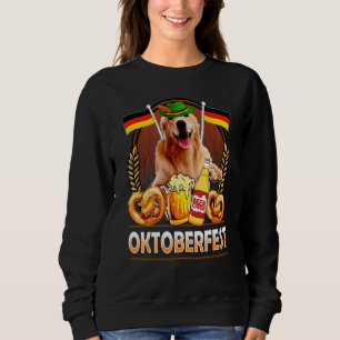 Lederhosen Golden Retriever Dog Germany Flag Beer  Sweatshirt