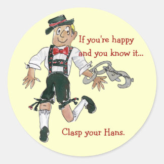 Lederhosen Octoberfest Funny Stickers Seals