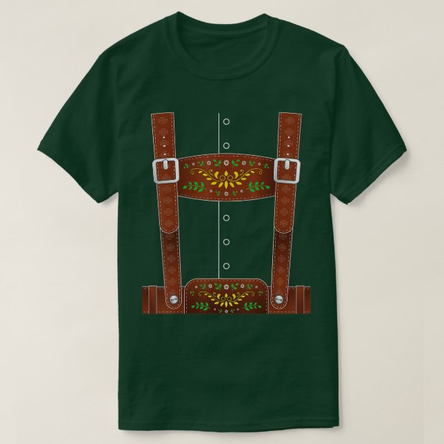 Lederhosen Oktoberfest Halloween Costume V1  T-Shirt (Design Front)