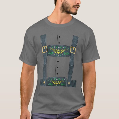 Lederhosen Oktoberfest Or Halloween Costume T_Shirt