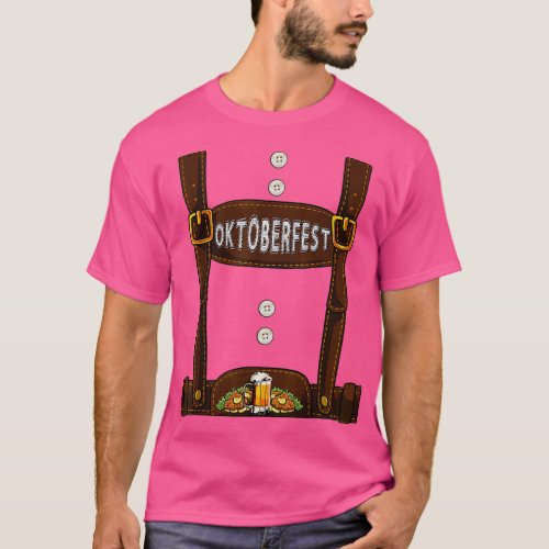 Lederhosen Suspenders Oktoberfest Bavarian Beer Mu T_Shirt