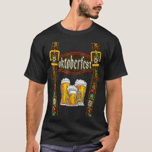 Lederhosen Suspenders Oktoberfest Bavarian Munich  T-Shirt