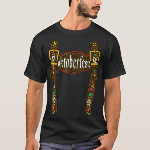 Lederhosen Suspenders Tee Oktoberfest Bavarian Mun