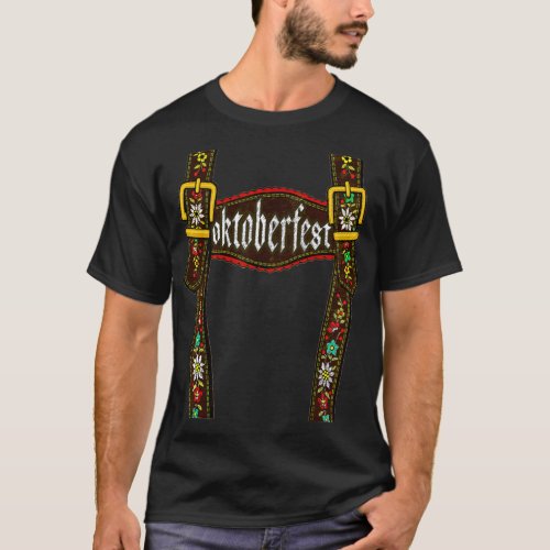 Lederhosen Suspenders Tee Oktoberfest Bavarian Mun