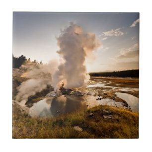 Ledge Geyser, Norris Geyser Basin Ceramic Tile