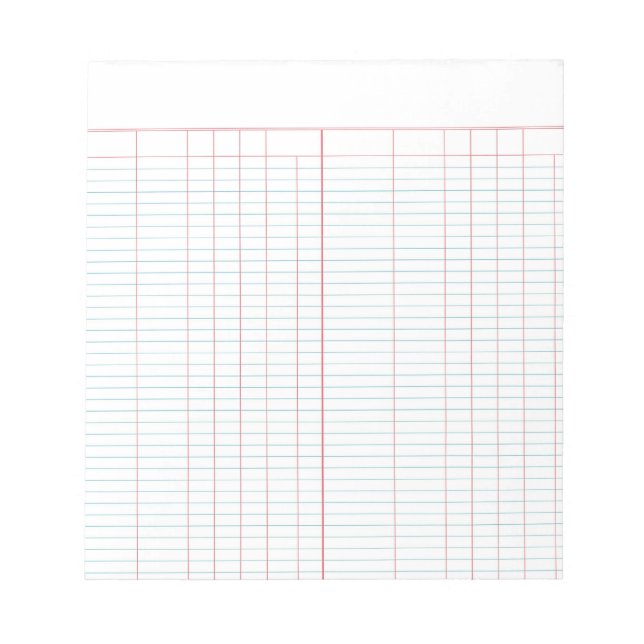 Ledger Paper Note Pad (Front)