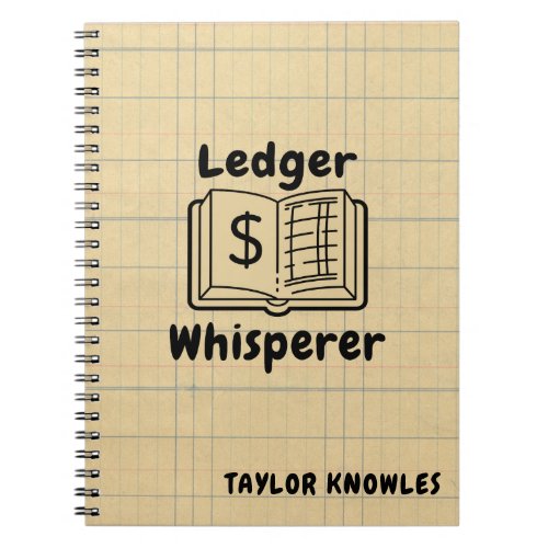 Ledger Whisperer Bookkeeper Photo Notebook