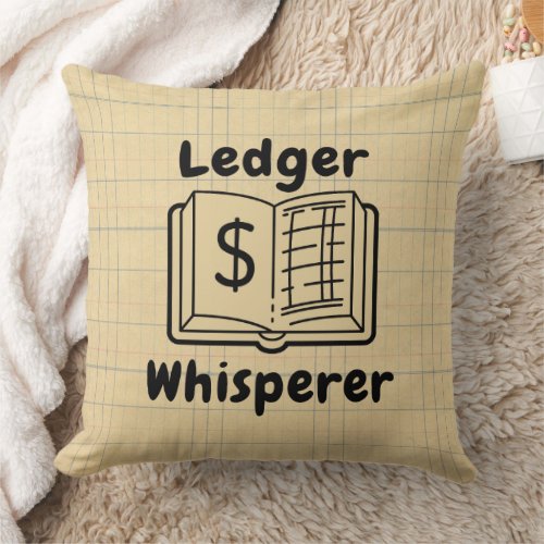 Ledger Whisperer Bookkeeper Throw Pillow