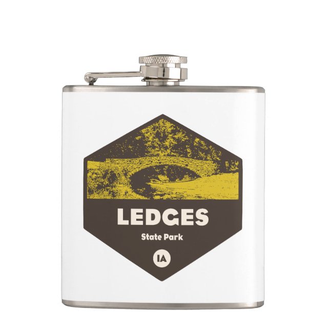 Ledges State Park Iowa Flask (Front)
