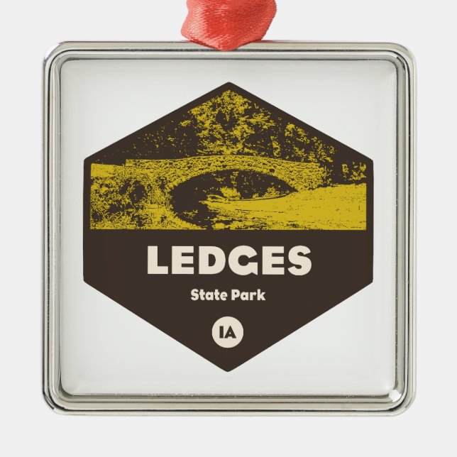Ledges State Park Iowa Metal Ornament (Front)