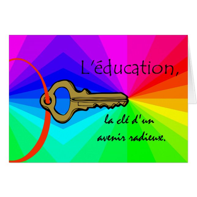 L'education, Education Teacher Appreciation French Cards (Front Horizontal)