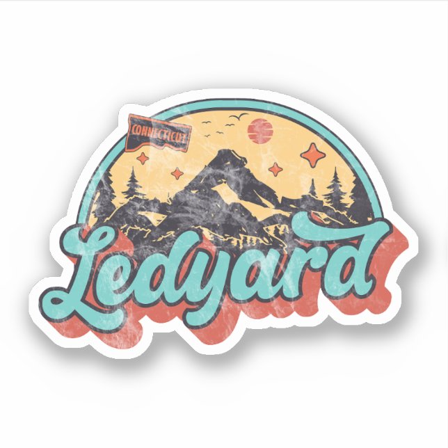 Ledyard, Connecticut Sticker (Front)