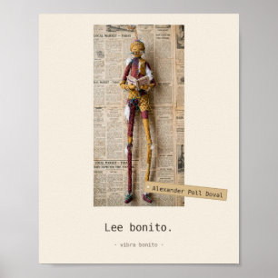 Lee bonito — Juguetes de Tela Poster