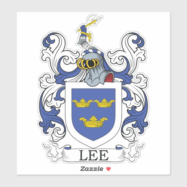 Lee Family Crest Sticker (Sheet)