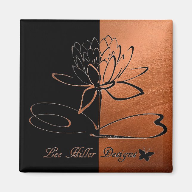 Lee Hiller Designs Accents Black Copper Magnet (Front)