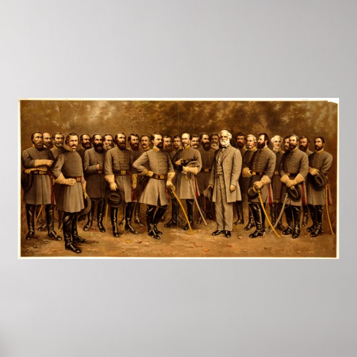 Lee & his Generals by W. B. Matthews Print