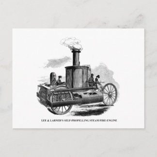 Lee & Larned Fire Engine Postcard