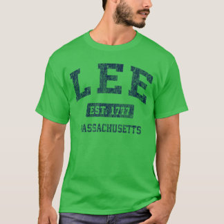Lee Massachusetts MA Vintage Sports Design Navy bo T-Shirt